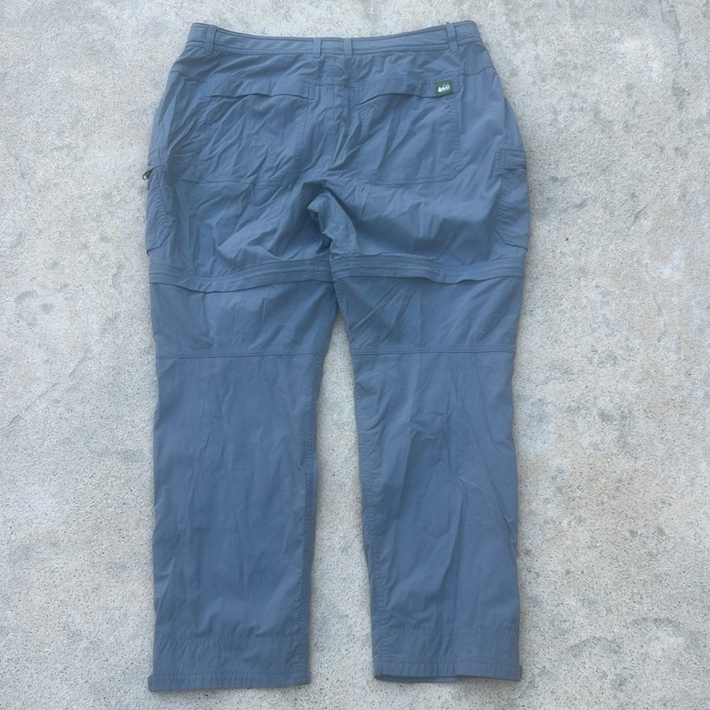 REI Women's Grey Convertible Relaxed Fit Hiking Pant Size 14P - Picture 7 of 9